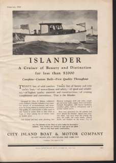 1932 ISLANDER YACHT BOAT SHIP OCEAN TRAVEL LIGHTHOUSE  