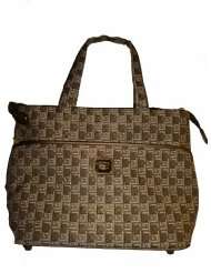Womens Liz Claiborne Large Valerie Collection Luggage Tote (Brown/Tan 
