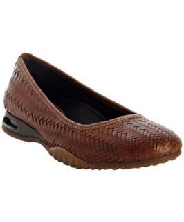 Cole Haan brown woven leather Air Bria. Hrch. ballet flats   