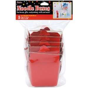  Noodle Boxes 8 Ounces 5/Pkg Red Metallic: Arts, Crafts 