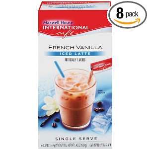 Maxwell House International Coffee French Vanilla Iced Latte Singles 