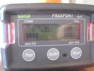 MSA Passport Personal Alarm Gas Vapor Monitor LOOK   
