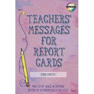  Teachers Messages for Report Cards   [TEACHERS MESSAGES 