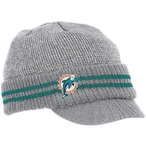  Reebok Miami Dolphins Sideline Player 2nd Season Visor Knit Hat 