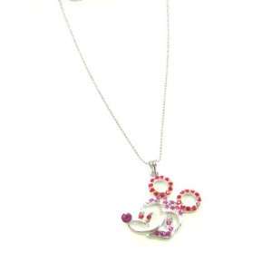  Silver Necklace and DISNEY HAPPY MICKEY MOUSE pendant with 