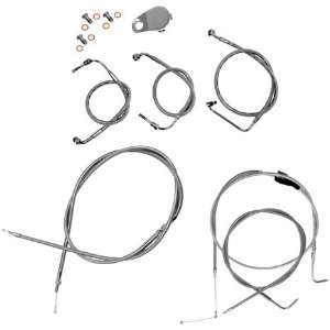 LA Choppers Cable/Brake Line Kit   Mini Ape Hangers   Stainless Steel 