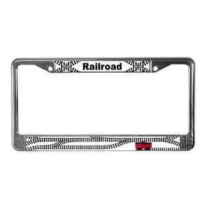 Railroad Tracks Hobbies License Plate Frame by CafePress