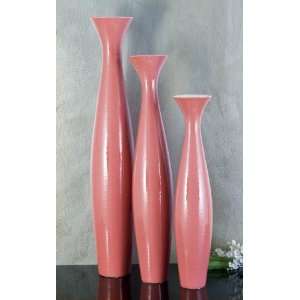   Lordes Coral Blush Modern Decorative Vases  Set of 3