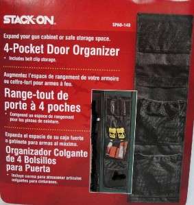 Stack On 4 Pocket Safe Door Organizer Storage Velcro 085529081488 