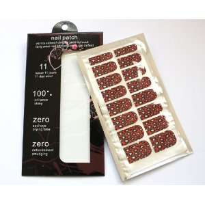  No heat Nail Art Armour Foil Wraps Patch (Red Leopard 