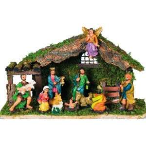  Polyresin Nativity Set   11 Pieces 4.0 Height   Stable 15 