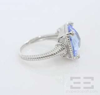   Ripka Sterling Silver & Cushion Cut Blue Quartz Ring Size 7.25  