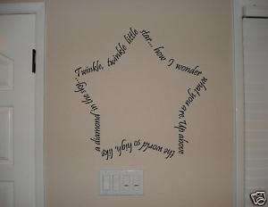 TWINKLE LITTLE STAR Vinyl Wall Lettering Quotes Sayings  
