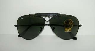 New RAY BAN Sunglasses Black AVIATOR SHOOTER RB 3138 002 G 15 Glass 