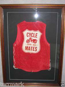   CYCLE MATES MOTORCYCLE CLUB JERSEY FRAMED & MATTED VERY COOL  