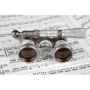  Antique Opera Glasses on a Music Score   Peel and Stick 