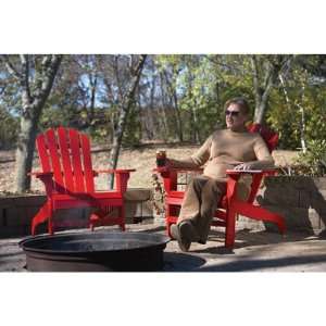   Stonegate® Red Painted Cedar Adirondack Chair Patio, Lawn & Garden