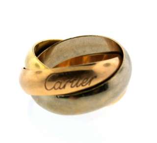 FUN Cartier 18k Yellow, Rose & White Gold Trinity Ring  