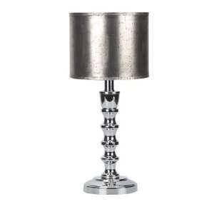    60 Watt Chrome Accent Lamp With Paper Shade