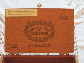 CHEST ~ Wooden Cigar Box ~ UNFINISHED ~ Excalibur ~ 7.25 x 4 x 3.5 