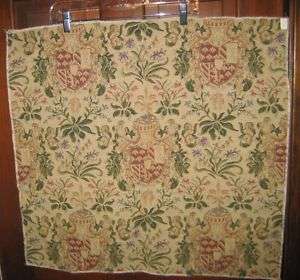 Tapestry Fabric Sample Shields Green Gold Maroon New  
