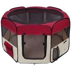  Portable Maroon Large 45 45 Inch In Octagon Pet Playpen 