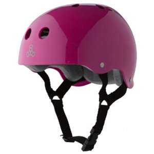 Eight Brainsaver Glossy Helmet with Sweatsaver Liner   PINK with BLACK 