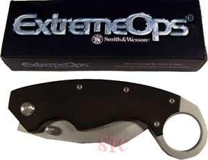 Karambit Knife Smith Wesson Extreme Ops Hawk Bill G10 Handles Thick 