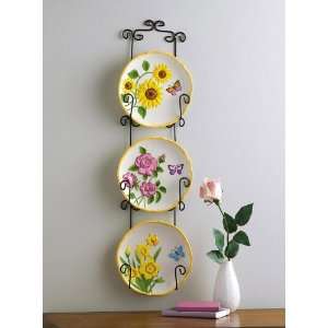   3D Floral Decorative Hanging Plates By Collections Etc