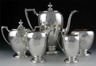 Sterling Silver Coffee Tea Set, Made by Reed & Barton, 1942  