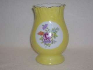 Vintage shaving brush mug in unusual vase shape, appx 3 inches wide 