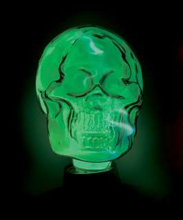 Accent Lamp Green Skull Phosphorous Light with Lightning Storm Raging 