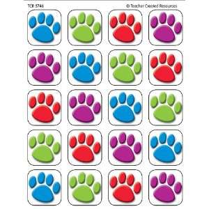   Created Resources Colorful Paw Prints Stickers (5746)