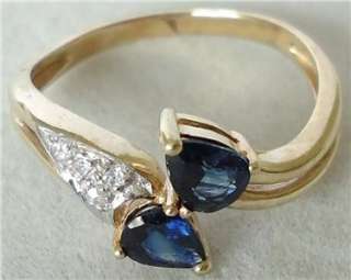 ART DECO SUPERB DOUBLE HEADED STYLIZED SAPPHIRE SNAKE RING  