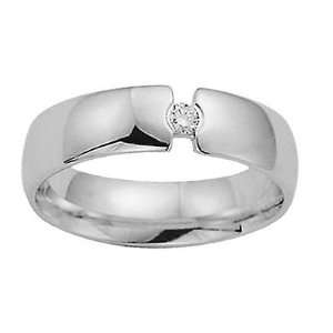  6mm Platinum Diamond Comfort Fit Promise Ring Jewelry
