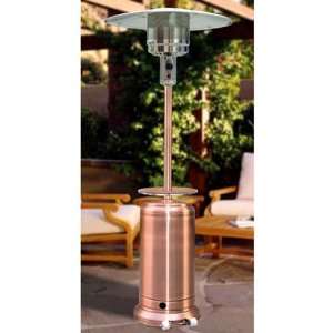  Tall Outdoor Patio Heater with Table  Copper Finish 