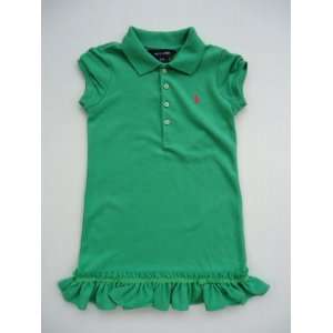 Ralph Lauren Polo Pony Mesh Green Dress, Size 4T