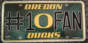 Oregon Ducks Football #1 Fan Metal License Plate Tag  