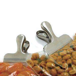   Bag Clips Chip Clip Set of 2 Stainless Steel Kitchen Gadget  