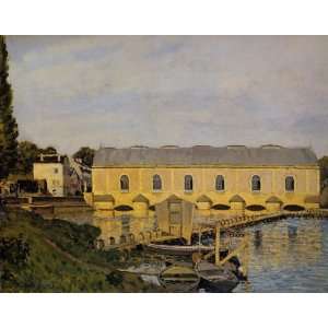  Oil Painting The Machine at Marly Alfred Sisley Hand 