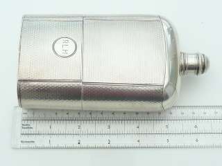 Superb Large Antique Sterling Silver Hip Flask 437g or 15oz  