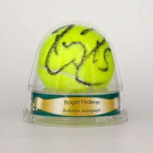  Roger Federer Autographed Tennis Ball: Sports & Outdoors