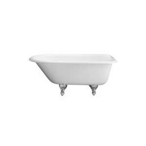  Barclay Cast Iron 58 Roll Top Tub with Black Exterior and 