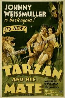 Tarzan and His Mate Vintage Style Movie Poster 16x24  
