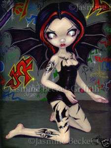 Bat Tattoo gothic fairy urban graffiti art Jasmine Becket Griffith 