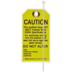   Scaffolding Tag, Header Caution, Pack of 10  Industrial