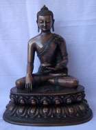 07. Shakyamuni Buddha Statue Seated on Double Lotus,Finely Flower 