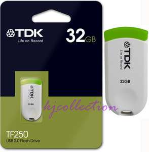 TDK 32GB 32G USB Flash Pen Drive Memory Stick Swivel GREEN TF250 