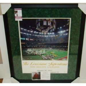 NEW Brett Favre SIGNED Super Bowl XXXI 37X31 Custom Framed Lithograph 