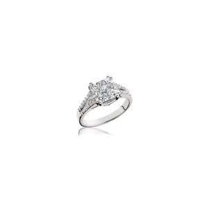 ZALES Endless Diamond® Square Solitaire Split Shank Ring in 14K White 